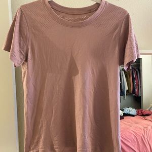 Lululemon purple short sleeve workout top